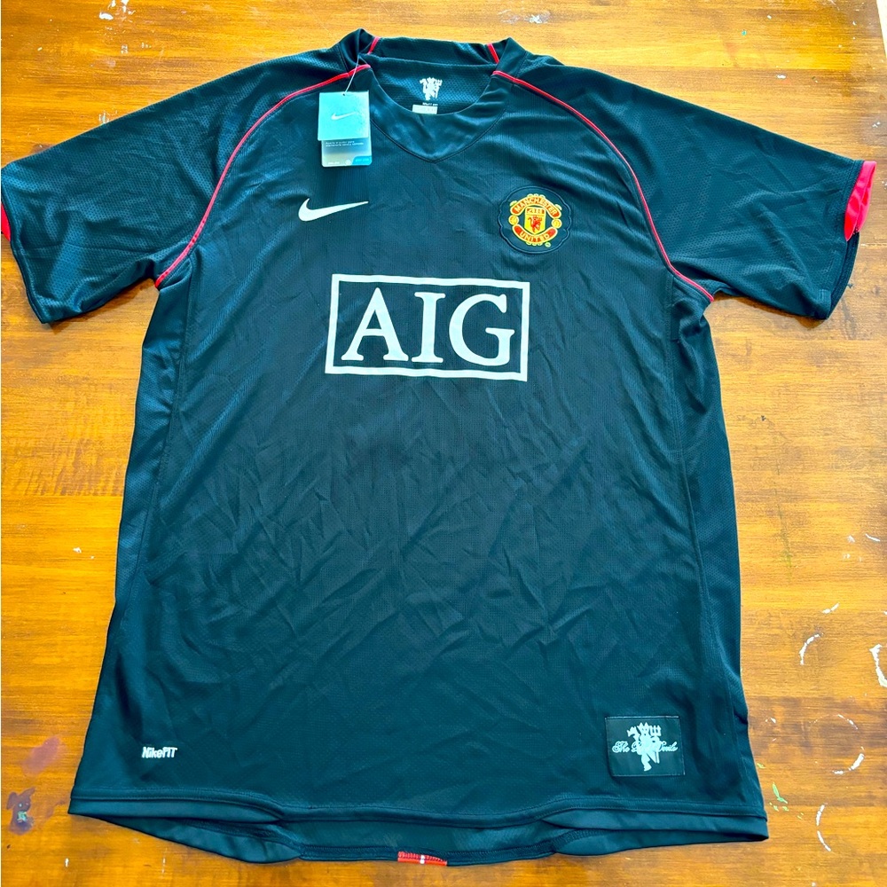 Manchester United Giggs short sleeve black jersey